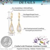 image:imageTrendy Austrian Crystal Teardrop Drop Huggie Dangle Earrings for Women 14k Rose Gold Plated Hypoallergenic Jewelry GiftsAurora Borealis