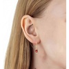 image:imageTrendy Austrian Crystal Teardrop Drop Huggie Dangle Earrings for Women 14k Rose Gold Plated Hypoallergenic Jewelry GiftsRed