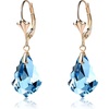 image:imageAustrian Crystal Baroque Drop Leverback Earrings for Women Fashion 14K Gold Plated Hypoallergenic JewelryAquamarine