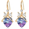 image:imageAustrian Crystal Bowknot Heart Drop Dangle Earrings for Women Fashion 14K Gold Plated Hypoallergenic JewelryVitrail Light