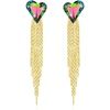 image:imageAustrian Crystal Heart Dangle Earrings Gold Tassel Earrings for Women 14K Gold Plated Hypoallergenic Trendy Jewelry GiftVitrail Medium