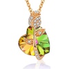 image:imageAustrian Crystal Heart Rose Flower Pendant Necklaces for Women Fashion 14K Gold Plated Dainty Necklace Hypoallergenic JewelryVitrail Medium