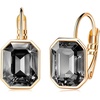 image:imageAustrian Crystal Octagon Leverback Drop Earrings for Women 14K Rose Gold Plated Hypoallergenic JewelryBlack