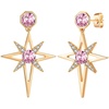 image:imageAustrian Crystal Star Drop Stud Earrings for Women Fashion 14K Gold Plated Hypoallergenic Jewelry GiftsPink