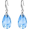 image:imageAustrian Crystal Teardrop Dangle Hook Earrings for Women 14K Gold Plated Hypoallergenic JewelryAquamarine