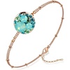 image:imageEVEVIC Austrian Crystal Bracelet for Women 14K Gold Plated Dainty Adjustable Chain Bracelets Colorful Charm Jewelry GiftGreen Opal Main Rose Goldtone