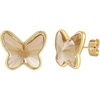 image:imageEVEVIC Austrian Crystal Butterfly Stud Earrings for Women S925 Sterling Silver Post with 14K Gold Plated Hypoallergenic Jewelry GiftLight Topaz
