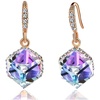image:imageEVEVIC Austrian Crystal Cube Drop Earrings for Women14K Gold Plated  HypoallergenicGeometric Cube EarringsCrystal Dangle EarringsRhinestone FishhookEasy To WearGift for WomenVitrail Light