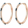 image:imageEVEVIC Austrian Crystal Lightweight Champagne Gold Hoop Earrings for Women Trendy 14K Gold Plated Hoops Earring Jewelry GiftDark Blue