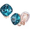 image:imageEVEVIC Austrian Crystal Square Cilp On Earrings for Women 14K Gold Plated Non Pierced for Sensitive Ears Jewelry Gifts for AnniversaryAqua Blue