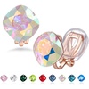 image:imageEVEVIC Austrian Crystal Square Cilp On Earrings for Women 14K Gold Plated Non Pierced for Sensitive Ears Jewelry Gifts for AnniversaryAurora Borealis