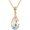 image:imageEVEVIC Austrian Crystals Teardrop Pendant Necklace for Women 14K Gold Plated Ecofriendly Brass Hypoallergenic JewelryAurora Borealis