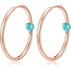 image:imageEVEVIC Trendy Austrian Crystals Heart Hoop Earrings for Women 14K Gold Plated Hypoallergenic Hoops Earring Jewelry GiftAquamarine