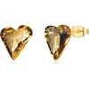 image:imageFashion Austrian Crystal Heart Stud Earrings for Women 14K Gold Plated Hypoallergenic Formal Jewelry GiftLight Topaz