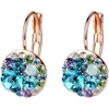 Blue Green Crystals/Rose Gold-tone