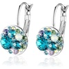 Blue Green Crystals/Silver-tone