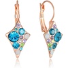 Blue Green Crystals/Rose Gold-tone