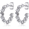 image:imageStunning Austrian Crystals Hoop Earrings for Women Fashion 14K Gold Plated Hypoallergenic Jewelry GiftWhite Clear