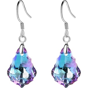 image:imageAustrian Crystal Baroque Drop Dangle Earrings for Women 925 Sterling Silver Hook Hypoallergenic JewelryVitrail Light