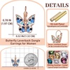 image:imageAustrian Crystal Butterfly Dangle Drop Earrings for Women  14K gold plated brassvibrant colorssecure leverbackexquisite butterfly designgift boxBlue Main CrystalRose Goldtone