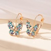 image:imageAustrian Crystal Butterfly Dangle Drop Earrings for Women  14K gold plated brassvibrant colorssecure leverbackexquisite butterfly designgift boxPurple Main CrystalRose Goldtone