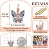 image:imageAustrian Crystal Butterfly Dangle Drop Earrings for Women  14K gold plated brassvibrant colorssecure leverbackexquisite butterfly designgift boxPurple Main CrystalRose Goldtone