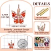 image:imageAustrian Crystal Butterfly Dangle Drop Earrings for Women  14K gold plated brassvibrant colorssecure leverbackexquisite butterfly designgift boxRed Main CrystalRose Goldtone