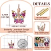 image:imageAustrian Crystal Butterfly Dangle Drop Earrings for Women  14K gold plated brassvibrant colorssecure leverbackexquisite butterfly designgift boxRose Main CrystalRose Goldtone