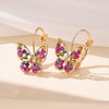image:imageAustrian Crystal Butterfly Dangle Drop Earrings for Women  14K gold plated brassvibrant colorssecure leverbackexquisite butterfly designgift boxRose Main CrystalRose Goldtone