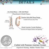 image:imageAustrian Crystal Chunky Half Hoop Dangle Earrings for Women  14K gold plated brassround austrian crystalchunky hoop earringsbutterfly claspgift boxAurora Borealis