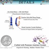 image:imageAustrian Crystal Chunky Half Hoop Dangle Earrings for Women  14K gold plated brassround austrian crystalchunky hoop earringsbutterfly claspgift boxBlue
