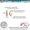 image:imageAustrian Crystal Chunky Half Hoop Dangle Earrings for Women  14K gold plated brassround austrian crystalchunky hoop earringsbutterfly claspgift boxLight Topaz
