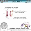 image:imageAustrian Crystal Chunky Half Hoop Dangle Earrings for Women  14K gold plated brassround austrian crystalchunky hoop earringsbutterfly claspgift boxRose Pink