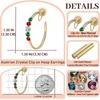 image:imageAustrian Crystal Clip On Hoop Earrings for Women  14K gold plated brassround crystalnonpierced cliponsoft silicone padsgift boxChristmas Glow