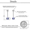 image:imageAustrian Crystal Cube Dangle Drop Earrings for Women  925 Sterling Silver Posttassel chian14K white gold plated brassgift boxTanzanite