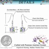 image:imageAustrian Crystal Cube Drop Dangle Earrings for Women Fashion 14K Gold Plated Hypoallergenic JewelryAurora Borealis