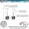 image:imageAustrian Crystal Cube Drop Dangle Earrings for Women Fashion 14K Gold Plated Hypoallergenic JewelryBlack