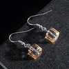 image:imageAustrian Crystal Cube Drop Dangle Earrings for Women Fashion 14K Gold Plated Hypoallergenic JewelryLight Topaz