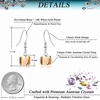 image:imageAustrian Crystal Cube Drop Dangle Earrings for Women Fashion 14K Gold Plated Hypoallergenic JewelryLight Topaz