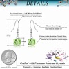 image:imageAustrian Crystal Cube Drop Dangle Earrings for Women Fashion 14K Gold Plated Hypoallergenic JewelryPeridot