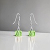 image:imageAustrian Crystal Cube Drop Dangle Earrings for Women Fashion 14K Gold Plated Hypoallergenic JewelryPeridot