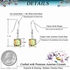 image:imageAustrian Crystal Cube Drop Dangle Earrings for Women Fashion 14K Gold Plated Hypoallergenic JewelryRainbow