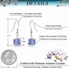 image:imageAustrian Crystal Cube Drop Dangle Earrings for Women Fashion 14K Gold Plated Hypoallergenic JewelryTanzanite