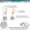 image:imageAustrian Crystal Cube Drop Earrings for Women Leverback Dangle Earrings 14K Gold Plated Hypoallergenic JewelryAurora Borealis