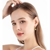 image:imageAustrian Crystal Cube Drop Earrings for Women Leverback Dangle Earrings 14K Gold Plated Hypoallergenic JewelryRainbow