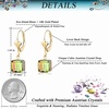 image:imageAustrian Crystal Cube Drop Earrings for Women Leverback Dangle Earrings 14K Gold Plated Hypoallergenic JewelryRainbow