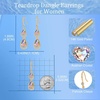 image:imageAustrian Crystal Double Teardrop Dangle Hook Earrings for Women  14K gold plated brasstwinkle teardrop crystalsgift boxdrop earringsAurora Borealis