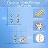 image:imageAustrian Crystal Double Teardrop Dangle Hook Earrings for Women  14K gold plated brasstwinkle teardrop crystalsgift boxdrop earringsBermuda Blue