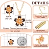 image:imageAustrian Crystal Enamel Flower Earrings and Necklace Jewelry Sets for Women  14K gold plated brasscute flowershaped designgift box162 adjustable chainwomens jewelry setBlack
