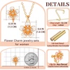 image:imageAustrian Crystal Enamel Flower Earrings and Necklace Jewelry Sets for Women  14K gold plated brasscute flowershaped designgift box162 adjustable chainwomens jewelry setWhite
